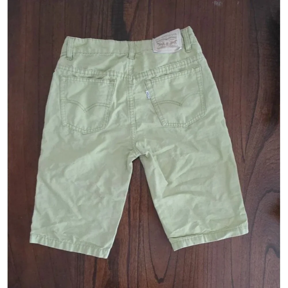 Levi’s Boys Size 14 Regular Green Cotton Chino Shorts 27 Waist